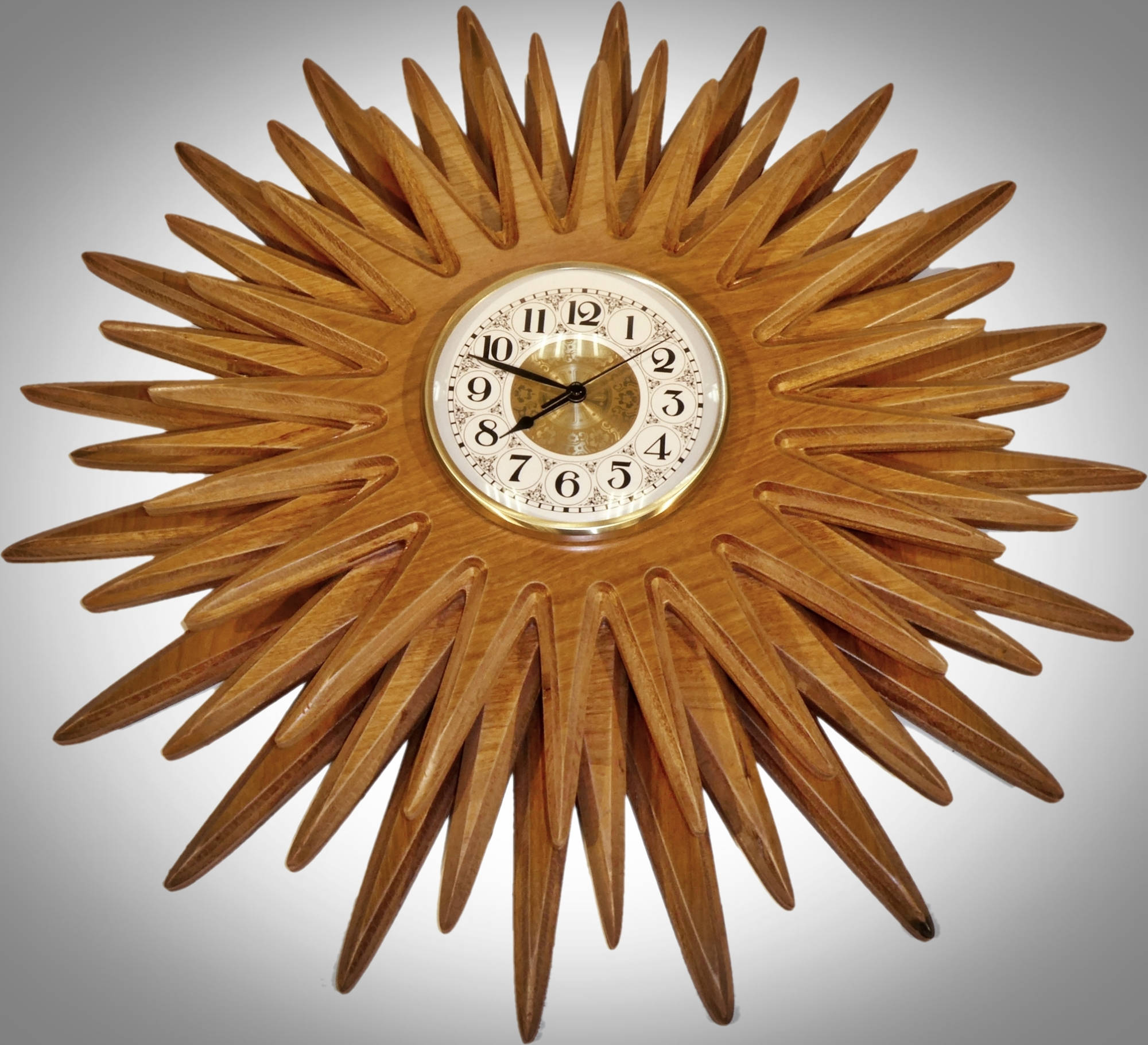 Mcm mid century modern shooting star sunburst starburst clock